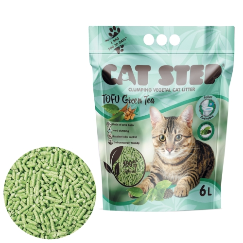 Cat Step Tofu rohelise tee lõhnaline kassiliiv 2.7 kg/ 6 l