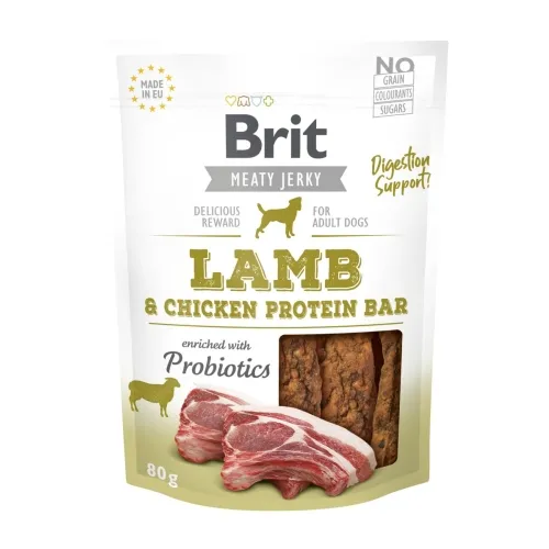 Brit Jerky Snack proteiinibatoon koerale lambalihaga, 80 g