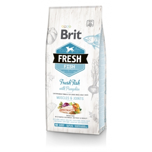 Brit Fresh kuivtoit suurt tõugu koerale kala ja kõrvitsaga 2,5 kg