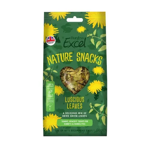 Burgess Excel Luscious Leaves maius väikeloomadele, 60g