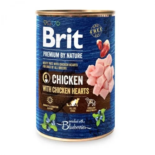 Brit Premium By Nature koera konserv kana ja südamega 800 g