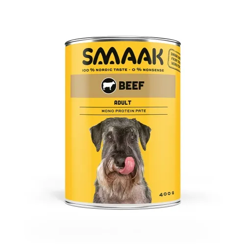 SMAAK koerakonserv, veis/riis, 400 g
