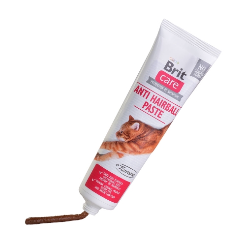 Brit Care karvapallivastane pasta kassidele tauriiniga, 100 ml