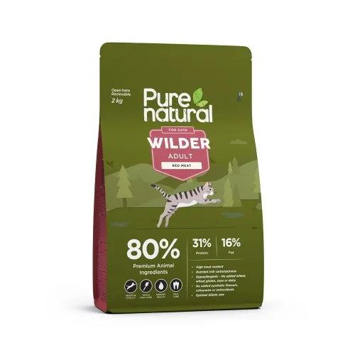Purenatural Wilder kassi kuivtoit, punane liha, 2 kg