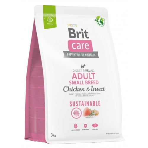 Brit Care kuivtoit väikest tõugu koertele kana ja putukavalguga, 3 kg