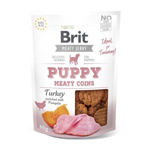 Brit Jerky Snack Meaty Coins kalkunilihaga kutsikatele 80 g