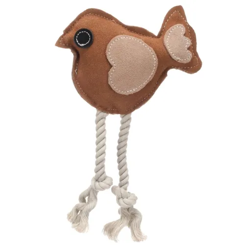 Flamingo koera mänguasi Swa lind köiega 26 cm, pruun