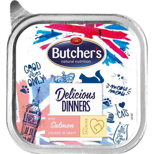 Butcher's kassi konserv Delicious Dinners lõhetükkidega 100g