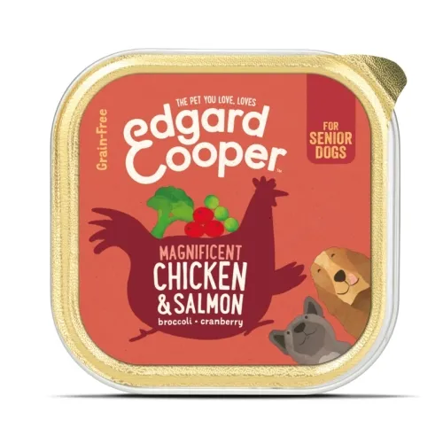 Edgard Cooper Senior konserv eakale koerale, kana/lõhe, 150 g