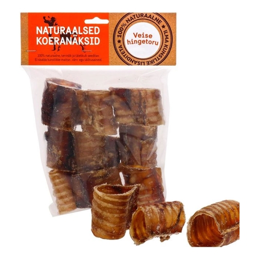 Naturaalne maius koertele, veise hingetoru tükid 200 g