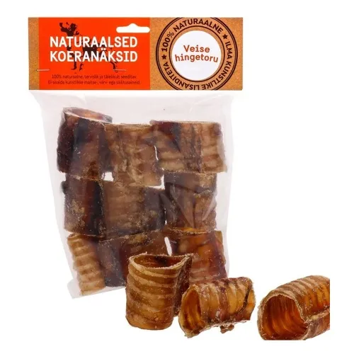 Naturaalne maius koertele, veise hingetoru tükid 200 g