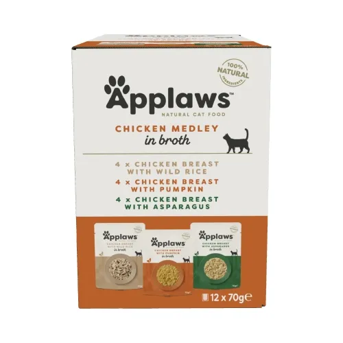 Applaws einekotikesed kassidele, kanaga 12 x 70 g