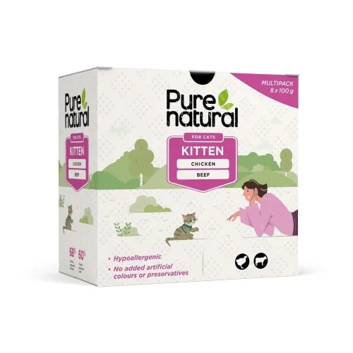 Purenatural kassipoja einekotikeste multipakk, 8 x 100 g
