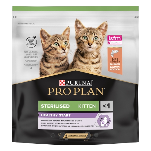 Purina Pro Plan Sterelised kassipoja toit lõhega, 400 g