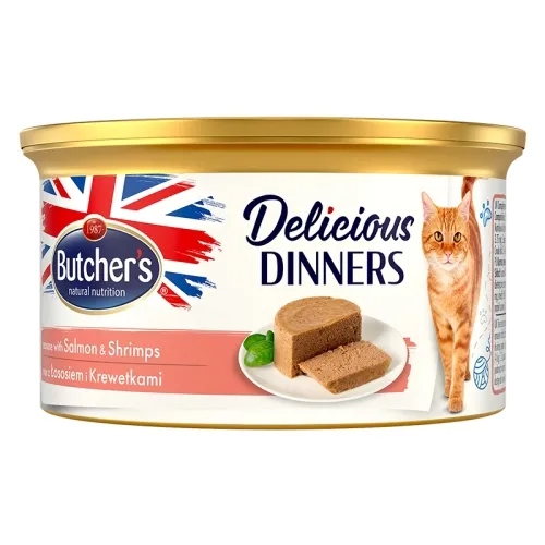 Butchers Delicious Dinner konserv kassile, lõhe ja krevettidega 85 g