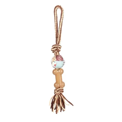 Flamingo koera mänguasi, köis palli ja kondiga