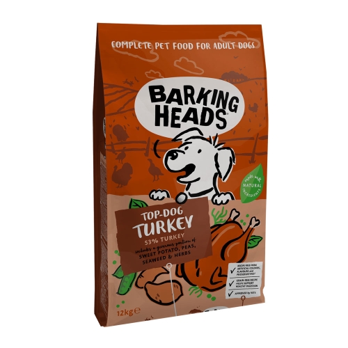 Barking Heads Top Dog Turkey koeratoit 12 kg