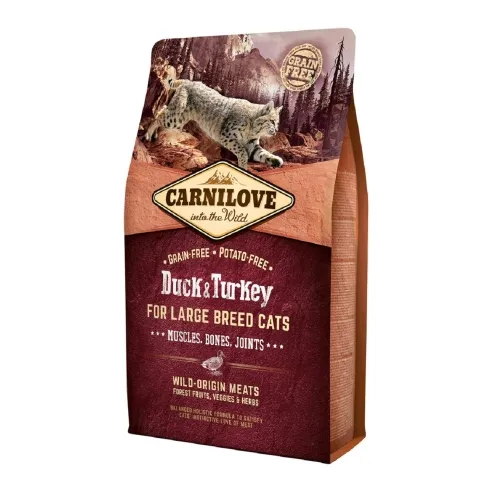 Carnilove Large Cats kuivtoit suurele kassile, part/kalkun, 400 g