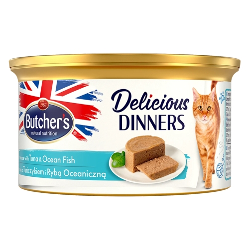 Butchers Delicious Dinner konserv kassile, tuunikala ja ookeanikalaga