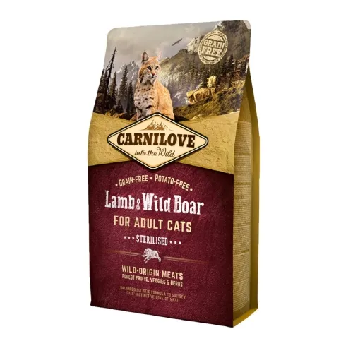 Carnilove Sterilised kassi kuivtoit, lammas/metssiga, 400 g