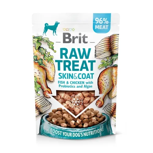 Brit Care Skin&Coat külmkuivatatud maius koerale, kana/kala/siga, 40 g