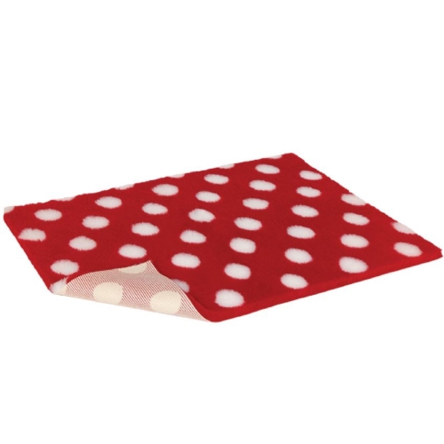 VetBed Comfort libisemisvastane matt, 75x50cm,punane valgete täppidega
