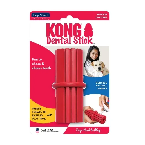 KONG Dental Stick, kummist, L, punane