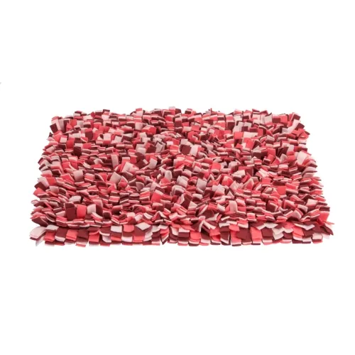 Little & Bigger nuuskimismatt Shaggy, 59 x 50 cm, roosa/burgundia