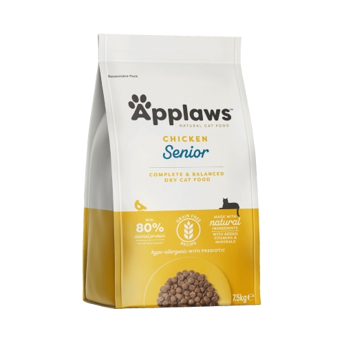 Applaws Senior kuivtoit kassidele, kanalihaga, 7.5 kg
