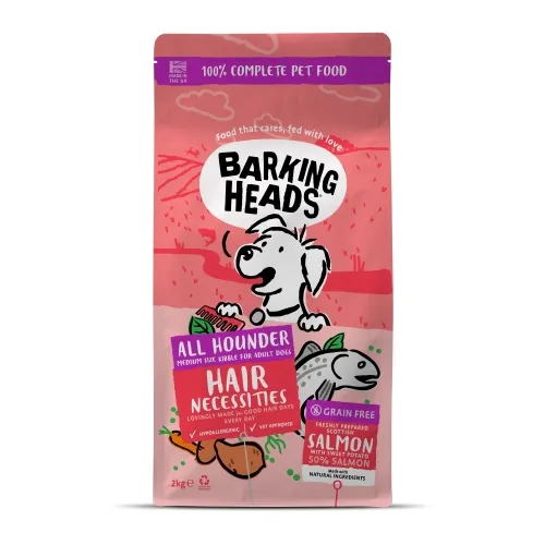 Barking Heads Hair Necessities koera kuivtoit lõhega, 2 kg