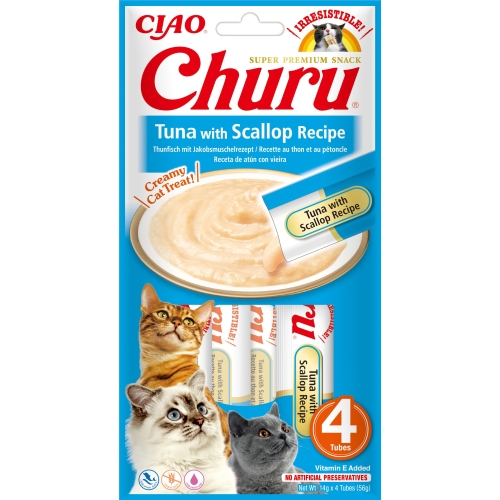 Churu maius kassile tuunikala/kammkarp 56 g