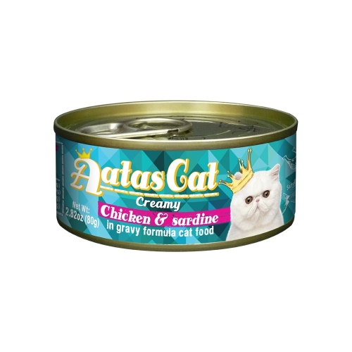 Aatas Creamy konserv kassidele, kana ja sardiiniga 80 g