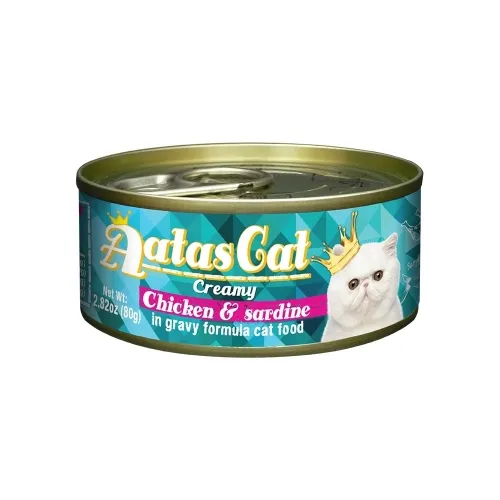 Aatas Creamy konserv kassidele, kana ja sardiiniga 80 g