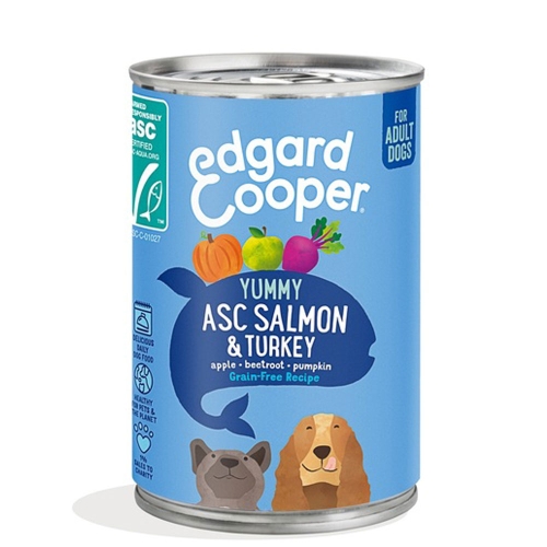 Edgard Cooper konserv koerale lõhe ja kalkuniga 400 g