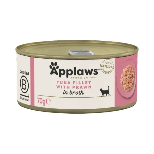 Applaws konserv kassidele, tuunikala ja krevettidega, 70 g