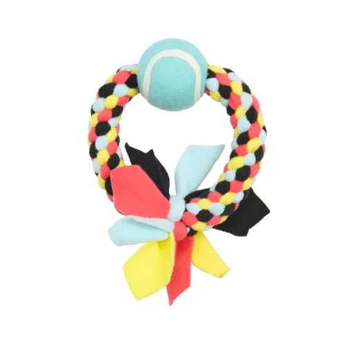 Little & Bigger koera mänguasi, Twine köisrõngas palliga, 28 cm