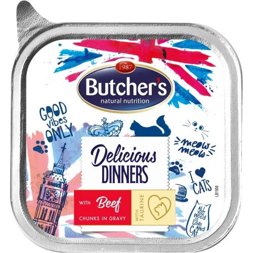 Butcher's kassi konserv Delicious Dinners veiselihatükkidega 100g