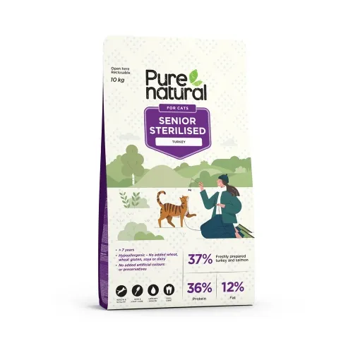 Purenatural Senior kuivtoit eakatele kassidele, kalkun, 10 kg