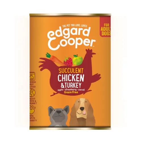 Edgard Cooper koerakonserv, kana/kalkun, 400 g