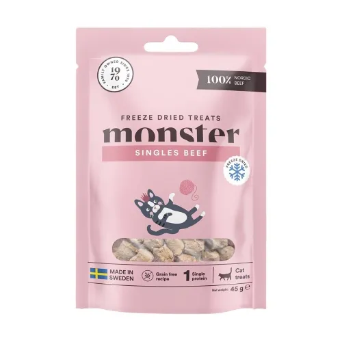 Monster Cat külmkuivatatud maius kassile, veis, 45 g