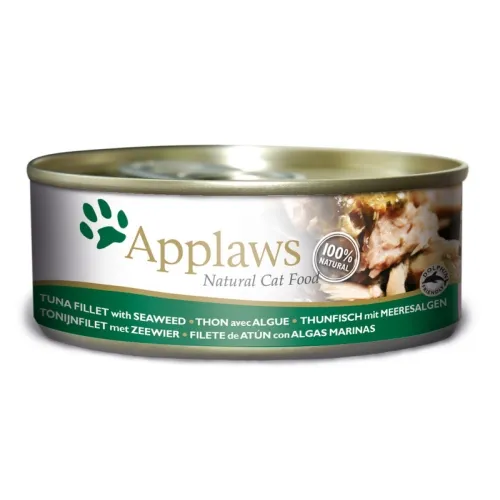 Applaws kassikonserv, tuunikala/vetikas, 156 g