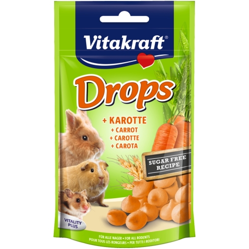 Vitakraft väikelooma maius Drops porgandiga, 75 g