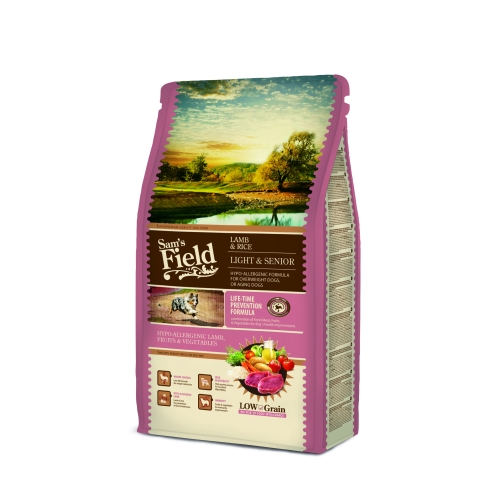 Sam's Field kuivtoit koertele Light&Senior lambalihaga 2,5 kg