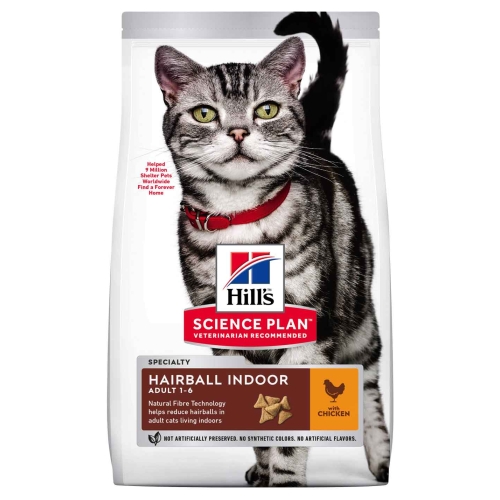 Hill's Science Plan Hairball/Indoor kassitoit kanaga 300g