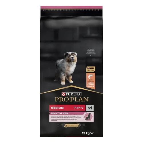 Purina PRO PLAN Medium Puppy with Sensitive Skin with OPTIDERMA®, 12kg