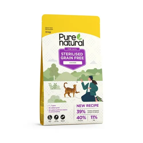 Purenatural kuivtoit steriliseeritud kassile,kana,teraviljavaba, 10 kg