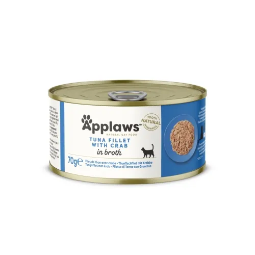 Applaws kassikonserv, tuunikala/krabi, 70 g