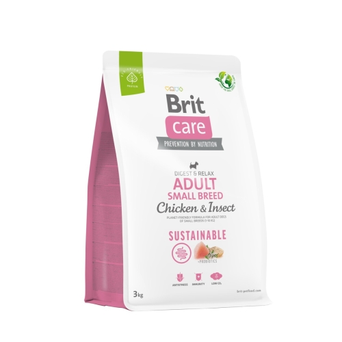 Brit Care kuivtoit väikest tõugu koertele, kana/putukavalk, 3 kg