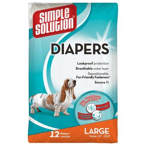 Simple Solution ühekordne mähe, emasele koerale, L suurus, 12 tk