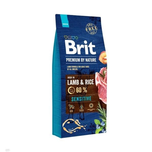 Brit Premium Sensitive koeratoit, lamba ja riisiga 15 kg